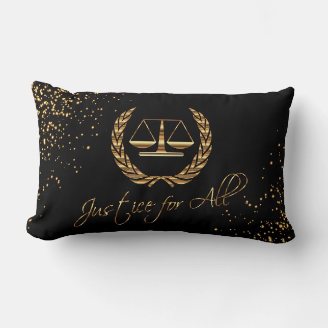Justice for All - Lawyer Design Lumbar Cushion (Front)