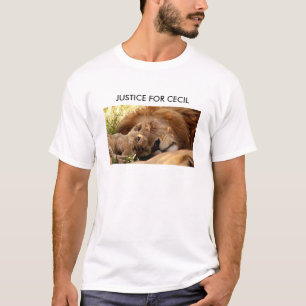 Justice for Cecil the Lion with His Cub T-Shirt