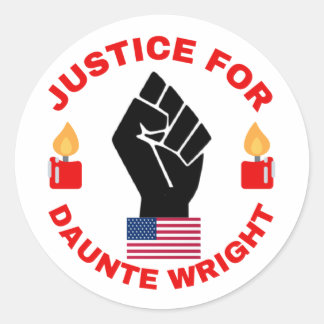 Justice for Daunte Wright Collection 1  Classic Round Sticker