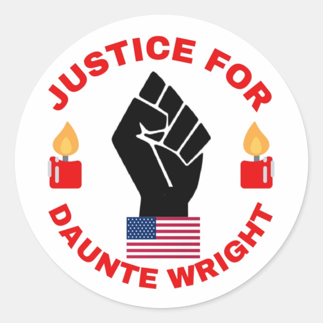 Justice for Daunte Wright Collection 1  Classic Round Sticker (Front)