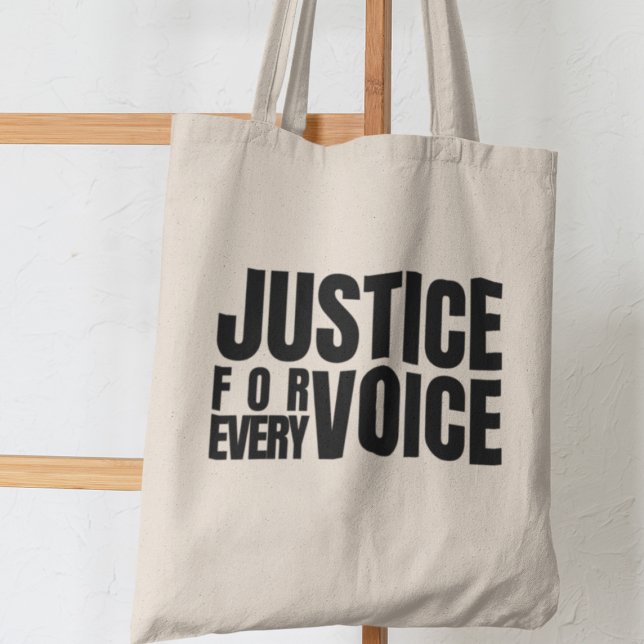Justice For Every Voice Social Justice Empowerment Tote Bag (Get yours today and be a part of the change!)
