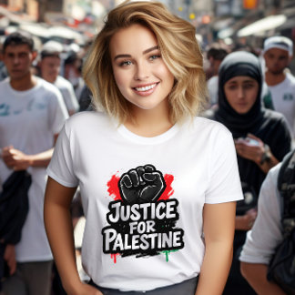 Justice For Palestine Graphic T-Shirt