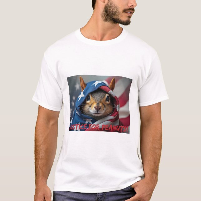 Justice for Peanut, Squirrel Lover T-Shirt (Front)