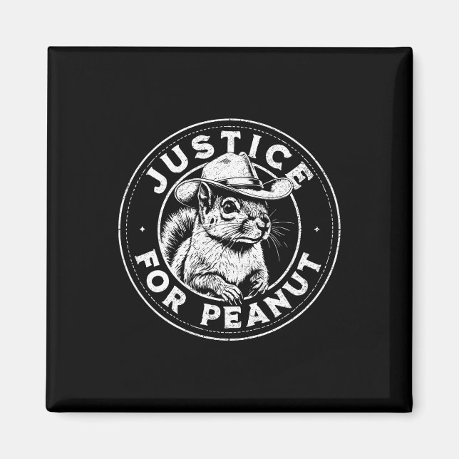 Justice For Peanut The Squirrel - P’nut Pnut Peanu Magnet (Front)