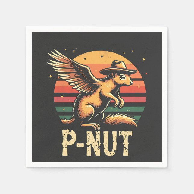 Justice For Peanut The Squirrel P’nut PNut Peanut Napkin (Front)