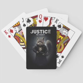 Justice for Peanut the Squirrel Playing Cards