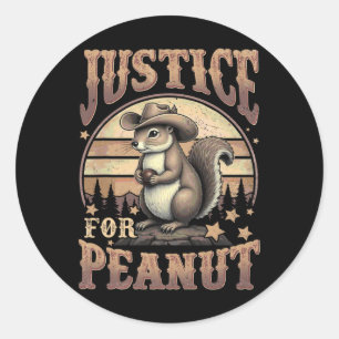 Justice For Peanut The Squirrel Tee - Trump Peanut Classic Round Sticker