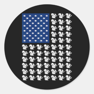 Justice For Peanut The Squirrel Usa Flag Squirrels Classic Round Sticker