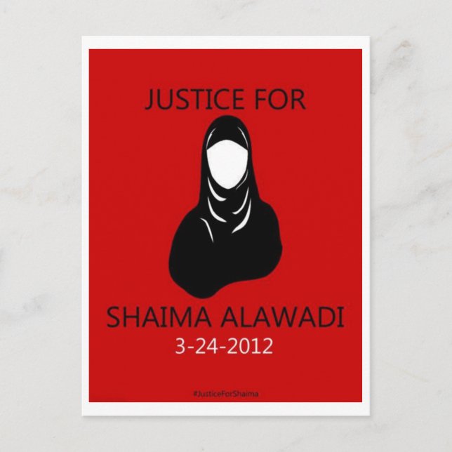 Justice for Shaima Alawadi Postcard (Front)