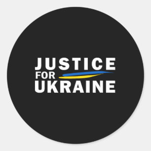 Justice For Ukraine. War Classic Round Sticker