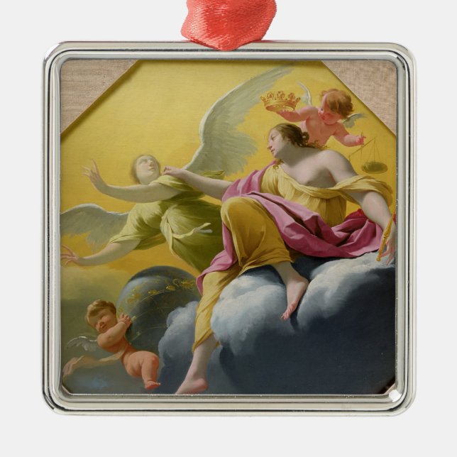 Justice, from a series of Four Cardinal Metal Tree Decoration (Front)