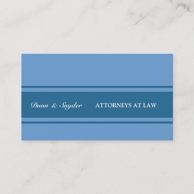 Justice In Blue  Stripes Attorney | Law Consultant Business Card (Front)