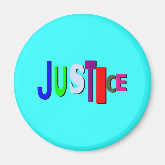 Justice in Colour Round Magnet A (Front)