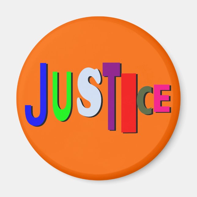 Justice in Colour Round Magnet B (Front)