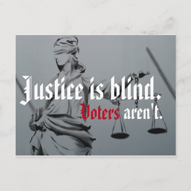 Justice is Blind Postcard (Front)