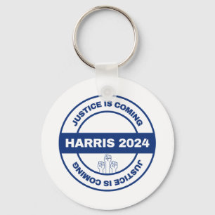 Justice is Coming Kamala harris Walz Election Key Ring