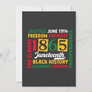 Justice June 19th Freedom Equality 1865 Announcement