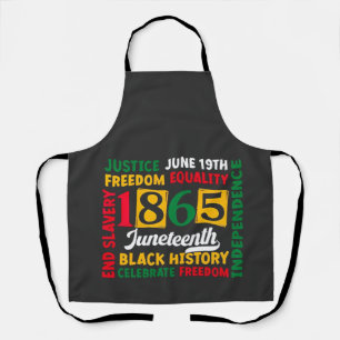Justice June 19th Freedom Equality 1865 Apron