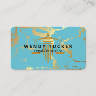 Justice Law Scales   Legal Council Business Card