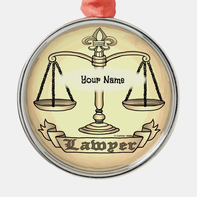 Justice Lawyer Ornament (Front)