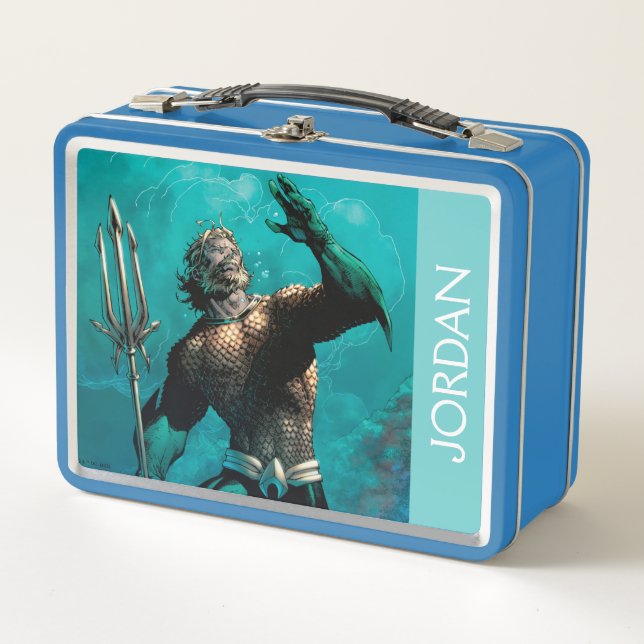Justice League #10 Aquaman Drowned Earth Variant Metal Lunch Box (Front)
