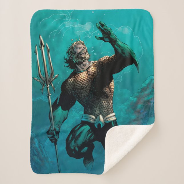 Justice League #10 Aquaman Drowned Earth Variant Sherpa Blanket (Front)