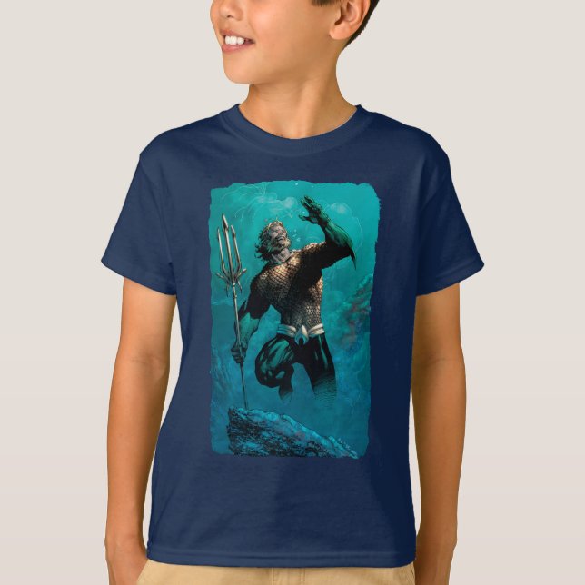 Justice League #10 Aquaman Drowned Earth Variant T-Shirt (Front)