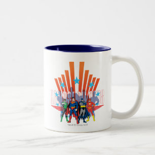 Justice League "Against All Odds" Two-Tone Coffee Mug