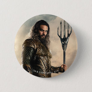 Justice League Aquaman On Battlefield 6 Cm Round Badge