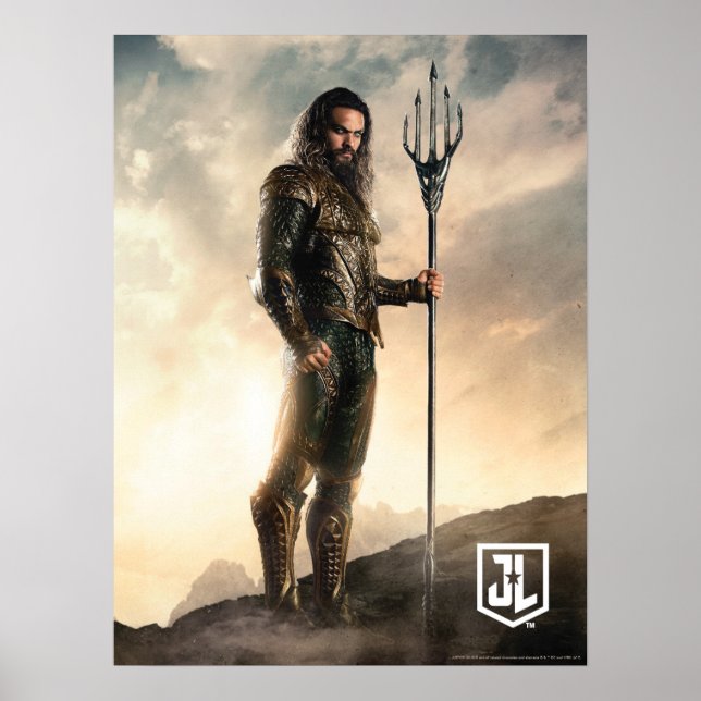 Justice League | Aquaman On Battlefield Poster (Front)
