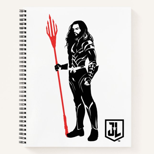 Justice League | Aquaman Pose Noir Pop Art Notebook (Front)
