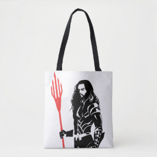 Justice League Aquaman Pose Noir Pop Art Tote Bag