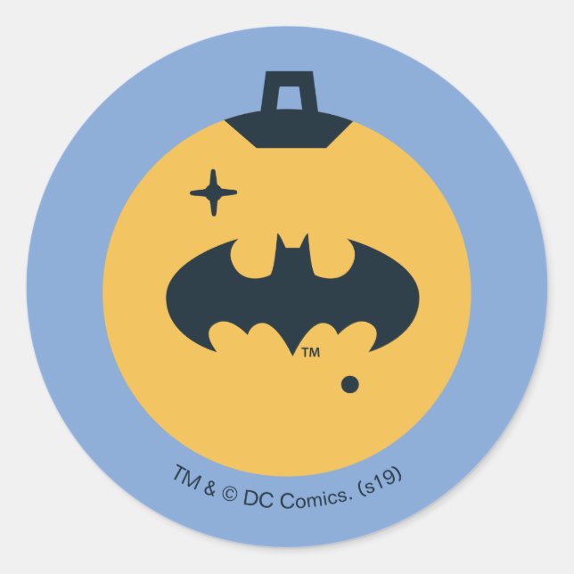 Justice League Batman Holiday Bauble Classic Round Sticker (Front)