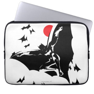 Justice League   Batman in Cloud of Bats Pop Art Laptop Sleeve