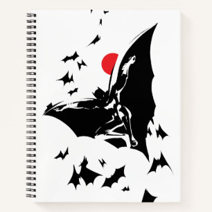 Justice League Batman in Cloud of Bats Pop Art Notebook