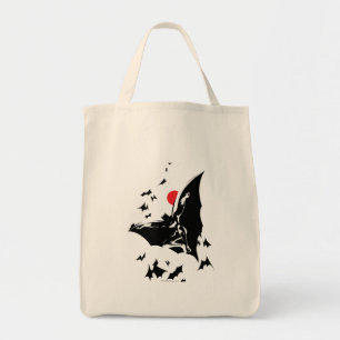 Justice League   Batman in Cloud of Bats Pop Art Tote Bag