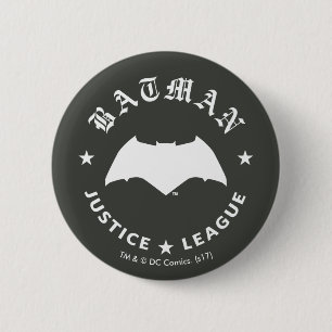 Justice League Batman Retro Bat Emblem 6 Cm Round Badge