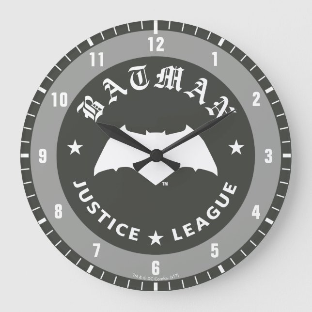 Justice League | Batman Retro Bat Emblem Large Clock (Front)