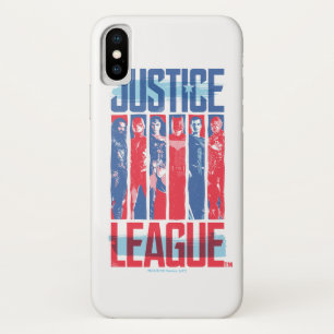 Justice League   Blue & Red Group Pop Art iPhone X Case