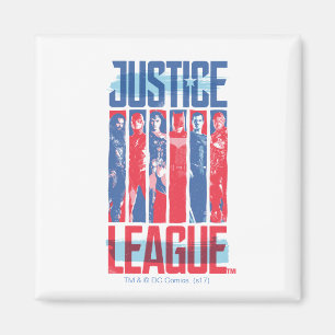 Justice League Blue & Red Group Pop Art Magnet