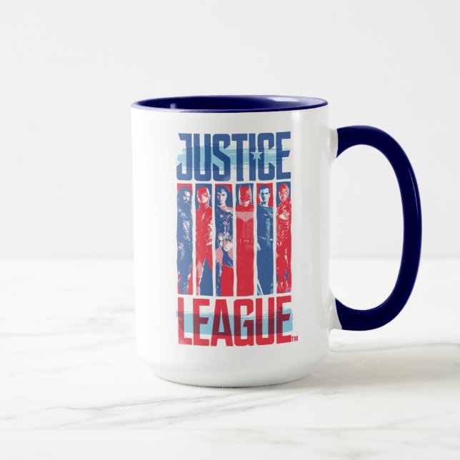 Justice League | Blue & Red Group Pop Art Mug (Right)