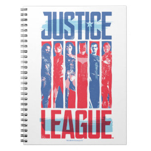 Justice League Blue & Red Group Pop Art Notebook