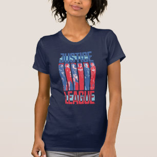 Justice League   Blue & Red Group Pop Art T-Shirt