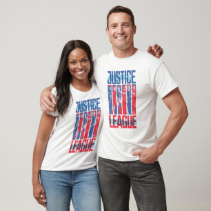 Justice League Blue & Red Group Pop Art T-Shirt