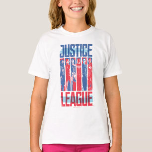 Justice League   Blue & Red Group Pop Art T-Shirt