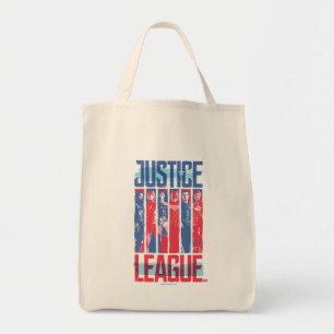 Justice League   Blue & Red Group Pop Art Tote Bag