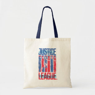 Justice League Blue & Red Group Pop Art Tote Bag