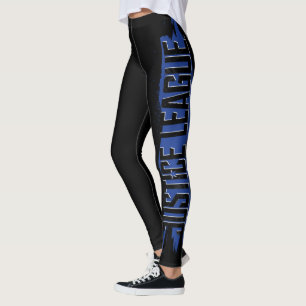 Justice League   Blue Stroke Justice League Logo Leggings