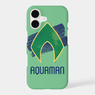 Justice League Brush & Halftone Aquaman Symbol