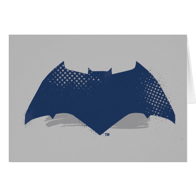 Justice League | Brush & Halftone Batman Symbol (Front Horizontal)